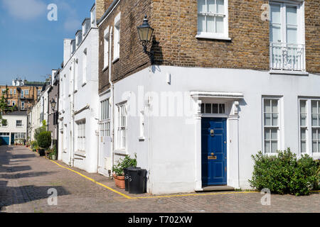 Maisons dans le Queens Gate Mews, South Kensington, Londres, Angleterre Banque D'Images