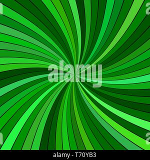 Résumé vert spirale hypnotique burst fond de rayure Illustration de Vecteur