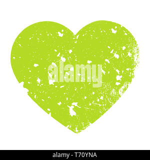 Grungy coeur vert clair Banque D'Images