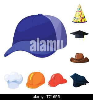 Vector illustration de coiffures et napper d'un logo. Collection de coiffures et d'illustration vectorielle stock casque. Illustration de Vecteur