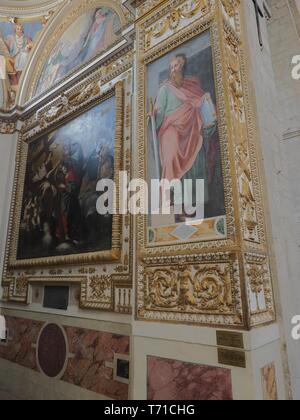 Todi Ombrie Italie. Cappella dell'Assunta - Chapelle de l'Assomption XVII siècle. La chapelle est entièrement dédiée à Sainte Marie et décorées w Banque D'Images