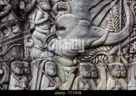 Bas-relief sur le mur Banque D'Images