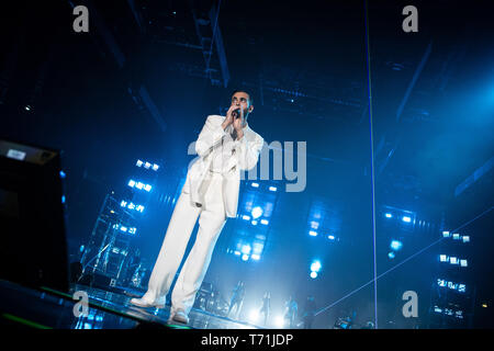 1er mai, Milan. Marco Mengoni effectue @ Mediolanum Forum, Assago. Copyright Davide Merli / Alamy Banque D'Images