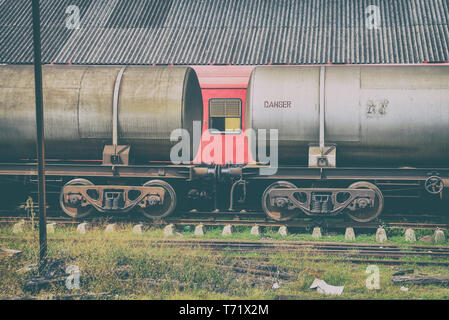 Ancien wagon citerne Banque D'Images