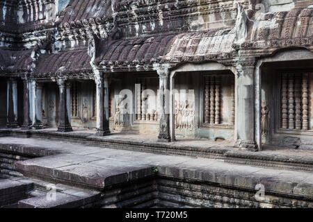 Ruines d'Angkor Wat temple Banque D'Images