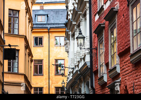 Belle maison ancienne de Stockholm Banque D'Images