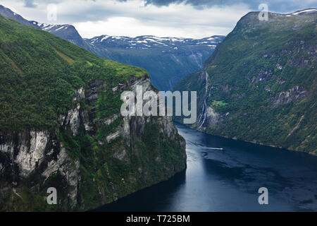 Belle vue sur le fjord de Geiranger Banque D'Images