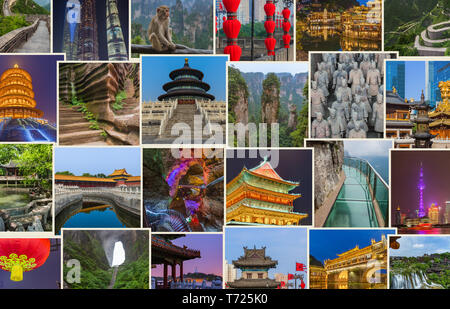 Collage d'images de la Chine (mes photos) - Voyage d'arrière-plan Banque D'Images