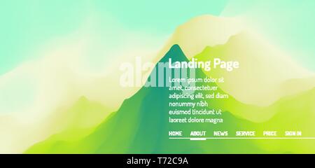 Page d'atterrissage pour site web et application mobile. Style abstrait moderne. Modèle de conception de site web de vecteur. Illustration de Vecteur