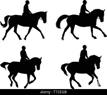 Silhouettes des chevaux - vector set Illustration de Vecteur