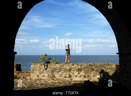 Le Fort de San Pablo sur les îlots de Grenade. Isletas de Granada, îles du lac Nicaragua Amérique Centrale. Les îles vont de quelques pieds à travers u Banque D'Images