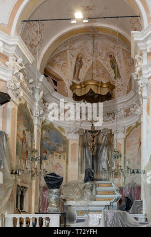 MONTEROSSO, Ligurie/ITALIE - AVRIL 22 : chapelle dédiée aux morts et les prières à Monterosso Ligurie Italie le 22 avril 2019 Banque D'Images