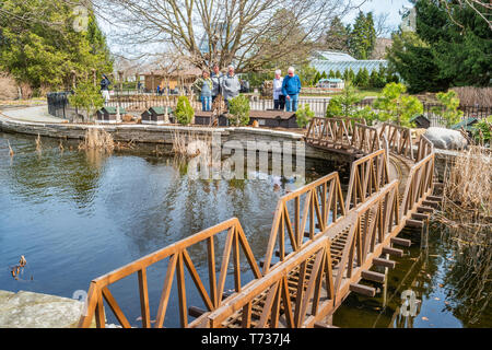 Les visiteurs apprécient le jardin floral Showhouse à Niagara Falls Ontario Canada Banque D'Images