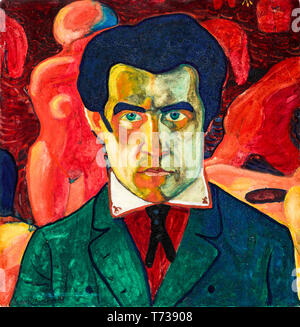 Kazimir Malevich (1878-1935), Self Portrait, peinture, 1910-1911 Banque D'Images
