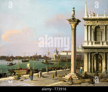 Canaletto, le bassin de San Marco de la Piazzetta, peinture, ch. 1750 Banque D'Images