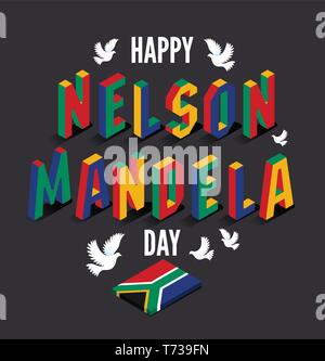 Vector illustration pour la Journée internationale Nelson Mandela. Illustration de Vecteur