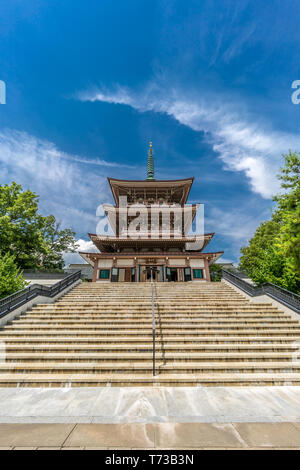 La ville de Nagano, Japon - 04 août 2017 - Nihon Chureiden "Shrine et temple Zenkoji Museum' inscription au monument aux morts à Zenko-ji temple Banque D'Images