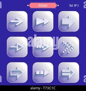 Les icônes des flèches dans un style moderne. Illustration de Vecteur