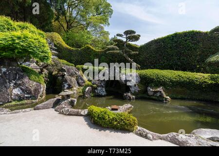 Mori Shigematsu's Garden, Chiran Samurai Residence Garden, ville de Kyushu Minami, préfecture de Kagoshima, Japon Banque D'Images