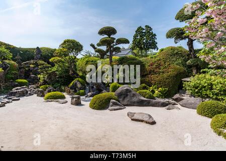 Le Jardin de Tamiko Sata, Chiran Samurai Residence Garden, ville de Kyushu Minami, préfecture de Kagoshima, Japon Banque D'Images