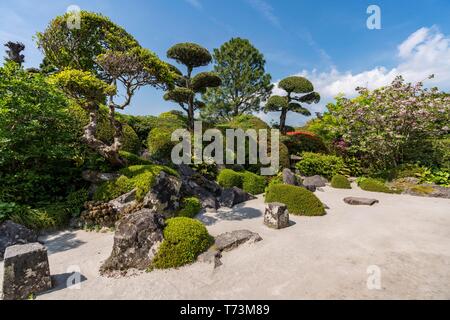 Le Jardin de Tamiko Sata, Chiran Samurai Residence Garden, ville de Kyushu Minami, préfecture de Kagoshima, Japon Banque D'Images