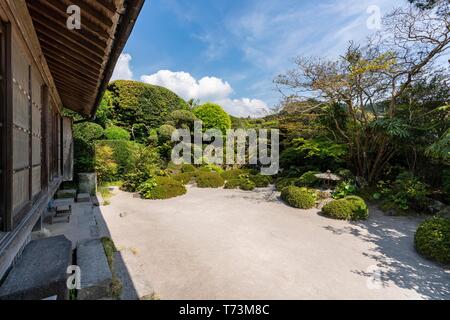 Le Jardin de Sata Mifune, Chiran Samurai Residence Garden, ville de Kyushu Minami, préfecture de Kagoshima, Japon Banque D'Images