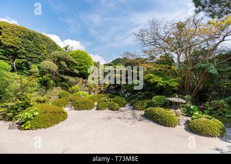 Le Jardin de Sata Mifune, Chiran Samurai Residence Garden, ville de Kyushu Minami, préfecture de Kagoshima, Japon Banque D'Images