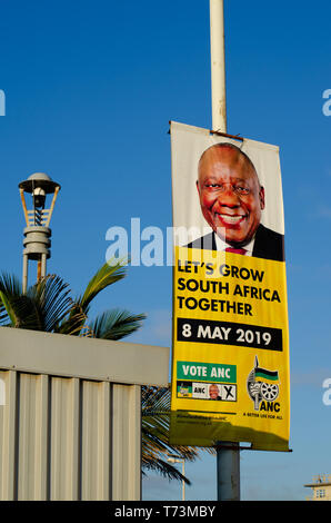 Un Congrès National Africain street poster au point, Durban. Banque D'Images