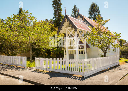 1866 L'Église d'aucune ville dans la vallée de gris, bidonville, Nouvelle-Zélande Banque D'Images