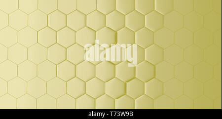 3d illustration d'arrière-plan couleur or honeycomb moderne haut en bas voir Banque D'Images