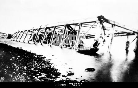 La catastrophe du pont de la Tay en 1879 Banque D'Images