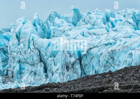 Terminal de fin d'un glacier sur la rive sud de l'Islande, Islande Banque D'Images