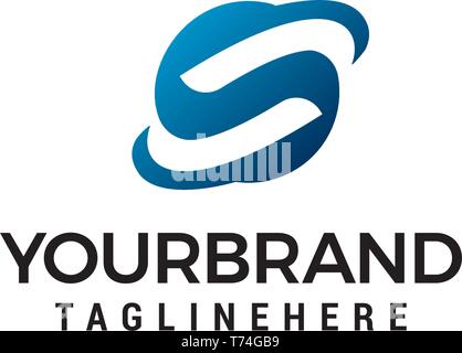Lettre s globe concept design de logo template vector Illustration de Vecteur
