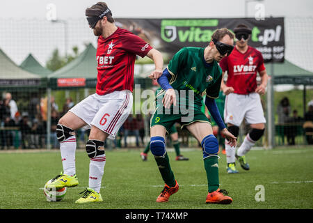 Wroclaw, Pologne. 4 mai, 2019. Wroclaw, Pologne le 4 mai 2019, à Wroclaw en Pologne Slask Wroclaw Aveugle AVEUGLE Football Football - Wisla Cracovie BF 1 : 1 Crédit : Krzysztof Kaniewski/ZUMA/Alamy Fil Live News Banque D'Images