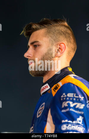 Barbagallo Raceway, Neerabup, Australie. 4 mai, 2019. Supercars Virgin Australia Championship, PIRTEK SuperNight Perth, jour 3 ; André Heimgartner avant la course 12 : Action de Crédit Plus Sport/Alamy Live News Banque D'Images