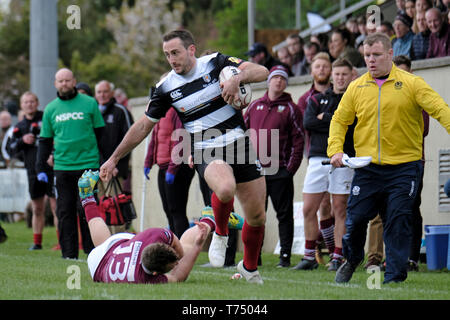 KELSO, Kelso RFC, Poynder Park, Royaume-Uni. , . Toyota frontière Kelso Sevens - Rois de la maison d'édition Description : Maison côté Kelso, Gala défaite 21-19 pour obtenir un demi-finale choc contre Boroughmuir Sevens Kelso, samedi 04 mai 2019, Kelso RFC, Parc Poynder, Kelso . Le septième tournoi de la série. ( Crédit : Rob Gray/Alamy Live News Banque D'Images