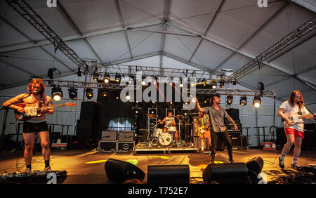 Atlanta, Georgia, USA. 06Th Mai, 2019. Tourne au ralenti pendant la journée de 1 effectue les genoux fragile Music Festival à Atlanta Central Park, le 03 mai 2019 à Atlanta, Géorgie. Photo : Ryan Fleisher/imageSPACE/MediaPunch Banque D'Images