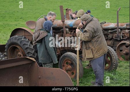 Vente ferme de vintage de machines agricoles, et des effets à la ferme de Venn, Herefordshire 27/4/19 Banque D'Images