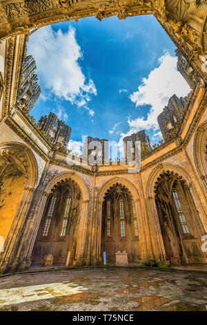 Chapelles Inachevées au monastère de Batalha, Portugal Banque D'Images