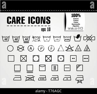 Icon Set de soins. Illustration de Vecteur