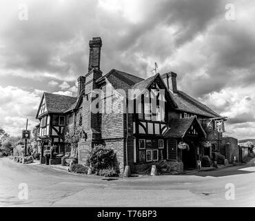 Le public du 17ème siècle maison de Henry VIII dans le village de Kent Hever, maison ancestrale d'Anne Boleyn, la deuxième épouse du roi Henri VIII Banque D'Images