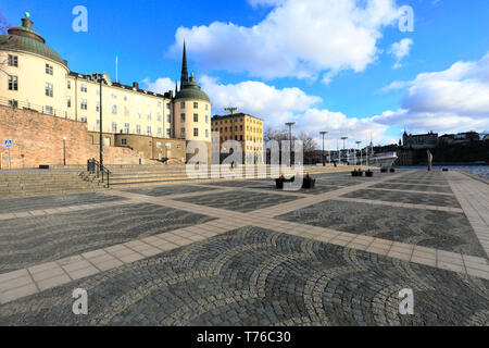 Evert Taube terrasse, zone de Riddarholmen La ville de Stockholm, Suède, Europe Banque D'Images