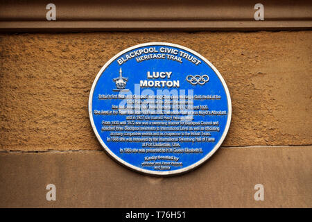 Lucy Morton Blue Plaque Banque D'Images