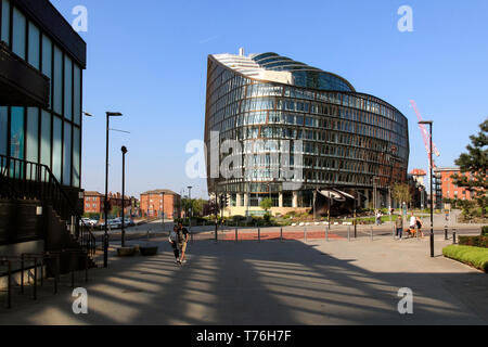 Un ange Square, Co-operative Group Headquarters Building, réaménagement du NOMA, Manchester, UK Banque D'Images