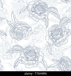 Roses. Floral bleu motif transparent, vector illustration Illustration de Vecteur