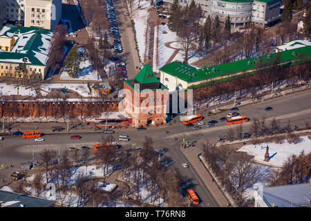 Vue aérienne de la Nizhny Novgorod Kremlin Banque D'Images