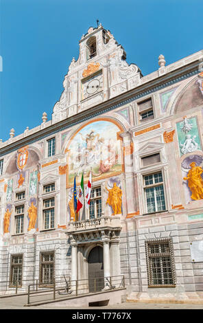 Palazzo San Giorgio à Porto Antico, Gênes, Ligurie, Nord-Ouest de l'Italie Banque D'Images