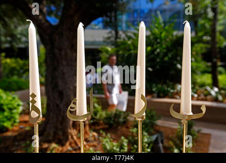 Beyrouth, Liban. 5 mai, 2019. Décorations pour le prochain mois de Ramadan sont vu à Beyrouth, Liban, le 5 mai 2019. Credit : Bilal Jawich/Xinhua/Alamy Live News Banque D'Images