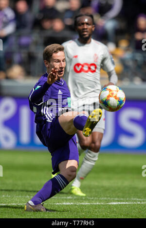 Bruxelles, Belgique. Le 05 mai, 2019. Bruxelles, Belgique - 05 MAI : Yari Verschaeren d'Anderlecht lors de la Jupiler Pro League play-off 1 match (jour 7) entre le RSC Anderlecht et le Standard de Liège le 05 mai 2019 à Bruxelles, Belgique. (Photo de Frank Abbeloos/Isosport) Credit : Pro Shots/Alamy Live News Banque D'Images