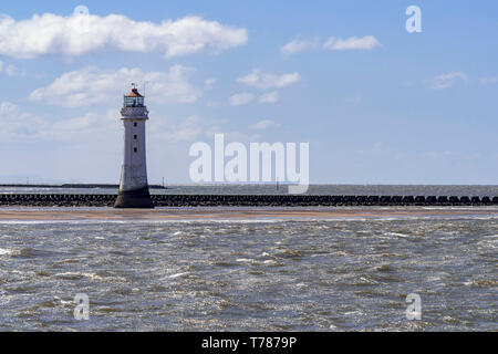 Perchaude Rock Lighthouse New Brighton. Banque D'Images